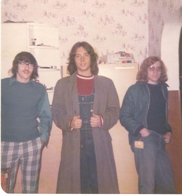 Shortly after graduation - Ron Woodard, Phil Emerson and Randy Lacey.  Cool Richford Dudes